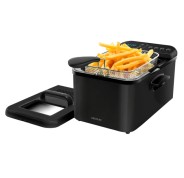 Cecotec Cleanfry Luxury 4000 Freidora Electrica - 3270W - Capacidad 4.2L - Pantalla Digital - 5 Programas Predefinidos - Filtro Incluido - Tapa con Ventana - Temperatura hasta 190°C - Color Negro