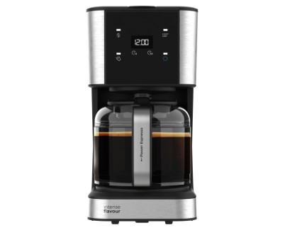 Cecotec Coffee 66 Drop and Touch Cafetera de Goteo - 950W - Panel Tactil Retroiluminado - Jarra de Cristal Resistente - Capacidad para 12 Tazas - Antigoteo - Temporizador - Autoapagado - Color Negro