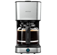 Cecotec Coffee 66 Heat Cafetera de Goteo - Potencia 950W - Deposito de 1.5L - Sistema Antigoteo - Acabados en Acero Inoxidable - Temperatura Regulable - Color Negro y Plateado