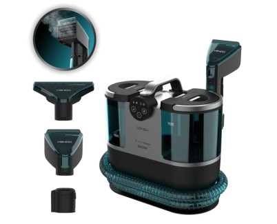Cecotec Conga 7000 Carpet and Spot Clean Steam Max Aspirador para Tapiceria - Filtros para Solidos y Liquidos - Funcion de Soplado - Incluye Accesorios - Ruedas de Goma - Color Negro y Azul