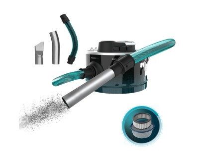 Cecotec Conga Ash 2000 Home Aspirador de Cenizas - 800W - Acero Inoxidable - Capacidad 10L - Tubo Reforzado Metalico - Boquilla de 38mm - Incluye Manguera y Accesorios - Color Negro y Azul
