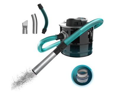Cecotec Conga Ash 3000 Home Aspirador de Cenizas - 1000W - Capacidad 15L - Succion 15kPa - Tubo Reforzado Metalico - Deposito Acero Inoxidable - Boquilla 38mm - Filtro Lavable - Color Negro y Azul