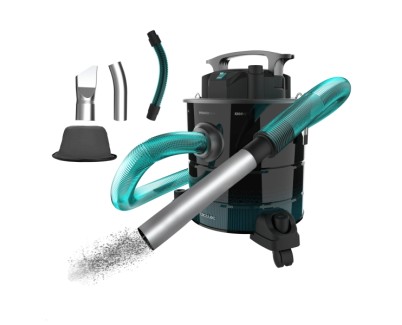 Cecotec Conga Ash 5000 Home Aspirador de Cenizas y Pellet - Potencia de 1200W - Capacidad 20L - Succion 18kPa - Ruedas y Asa - Deposito en Acero Inoxidable - Boquilla de 38mm - Color Negro y Azul
