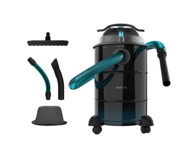 Cecotec Conga Ash 6000 EasyGo Home XL Aspirador de Cenizas y Pellet - Potencia de 1500W - Capacidad 30L - Succion 21kPa - Ruedas y Asa - Facil Limpieza - Incluye Accesorios - Color Negro y Azul