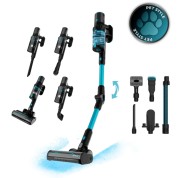 Cecotec Conga Rockstar 3500 Storm Pet Flex Aspirador Escoba Vertical sin Cable - 500W - 30kPa - Autonomia 70min - Cepillo Antienredos - Tubo Flexible - Luz LED - Bateria de 33.6V - Color Negro y Azul