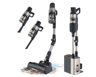 Cecotec Conga Rockstar 5500 Hurricane Station Flex Aspirador Escoba Vertical sin Cable - 700W - Autovaciado - Autonomia 90min - 30kPa - Luz LED - Bateria de 33.6V - Color Negro y Plata