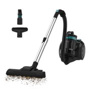 Cecotec Conga Rockstar Cyclonic Plus Aspiradora de Trineo sin Bolsa - 800W - Succion 16kPa - Deposito de 2L - Incluye Accesorios - Ideal para Mascotas - Filtro HEPA - Radio hasta 7m - Color Negro