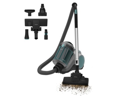 Cecotec Conga Rockstar Cyclonic Powerbag Aspirador de Trineo - 900W - 20kPa - Uso con y sin Bolsa - Deposito de 2L - Radio de 10m de Accion - Accesorios Variados - Regulador de Potencia - Color Gris