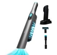 Cecotec Conga Rockstar Micro+ Aspiradora de Mano - Potencia 200W - Autonomia hasta 40min - Succion hasta 20kPa - Ergonomico - Incluye Accesorios - Color Gris Oscuro