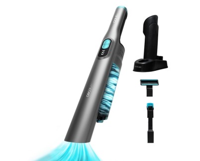 Cecotec Conga Rockstar Micro+ Aspiradora de Mano - Potencia 200W - Autonomia hasta 40min - Succion hasta 20kPa - Ergonomico - Incluye Accesorios - Color Gris Oscuro