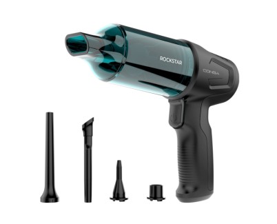 Cecotec Conga Rockstar Micro Hand Aspirador de Mano - 80W - Succion de 12kPa - Funciones de Aspirado y Soplado - Autonomia 25min - Modos Eco y Turbo - Silencioso - 78dB - Color Negro y Azul