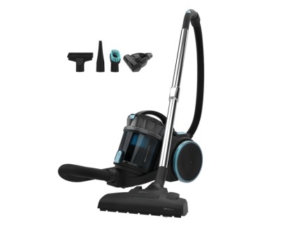 Cecotec Conga Rockstar Multicyclonic XXL Animal Aspiradora de Trineo sin Bolsa - 800W - Succion 20kPa - Deposito de 4L - Incluye Accesorios - Ideal para Mascotas - Radio hasta 9m - Color Negro