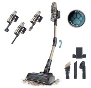 Cecotec Conga Rockstar RS90 Pet Flex Aspirador de Escoba Vertical - 600W - Autonomia hasta 65min - Succion 40kPa - Deposito de 500ml - Luz LED - Pantalla - Ideal para Mascotas - Color Bronce