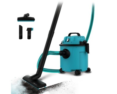 Cecotec Conga Rockstar Wet and Dry Compact Garden Plus Aspirador de Trineo para Solidos y Liquidos - 1200W - Funcion de Soplado - Incluye Accesorios - Ruedas de Goma - Radio de 5m - Color Turquesa