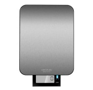 Cecotec Cook Control 9000 Waterproof Bascula de Cocina - Capacidad hasta 10kg - Precision de 1g - Resistente al Agua - Pantalla Extragrande - Acero Inoxidable - Funcion Tara - Bateria Incluida