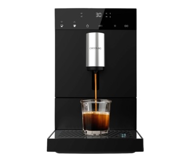 Cecotec Cremmaet Commpact Cafetera Espresso Automatica - Presion 19bar - Deposito de 1.1L - Molinillo Conico - Pantalla Tactil - Termoblock - Limpieza Automatica - Color Negro