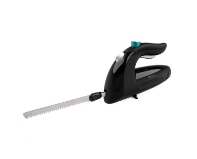 Cecotec Cut-Eat 1800 Black Cuchillo Electrico - 150W - Silencioso - Ergonomico - 3 Cuchillas de Acero Inoxidable - Apto para Lavavajillas - Interruptor de Seguridad - Caja de Almacenaje - Color Negro