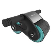 Cecotec Drumfit AB Fit Rueda Abdominal con Rebote - Sistema de Frenado Controlado - Compacto con Doble Rueda - Esterilla Antideslizante - Peso Ligero de 1.2kg - Apto para Todos los Niveles - Color Negro