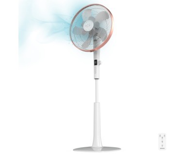 Cecotec EnergySilence 1030 SmartExtreme Ventilador de Pie con 10 Aspas - 28W - Diametro de 40cm - 24 Velocidades y 3 Modos - Temporizador - Oscilante - Silencioso - Color Blanco