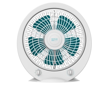 Cecotec EnergySilence 4500 Power Box Ventilador de Suelo con 5 Aspas - 45W - Diametro de 12\" - 3 Velocidades - Temporizador - Rejilla Giratoria Multidireccional - Base Estable - Color Blanco