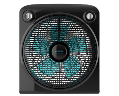 Cecotec EnergySilence 6000 Power Box Ventilador de Suelo con 5 Aspas - 50W - Silencioso - Multidireccional - Temporizador - 3 Velocidades - Diametro 30cm - Compacto y Portatil - Color Negro