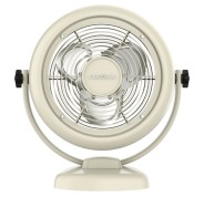Cecotec EnergySilence 800 RetroDesk Ventilador de Sobremesa con 3 Aspas - 20W - Diametro de 20cm - Inclinacion Ajustable - 2 Velocidades - Rejilla Protectora - Base Estable - Color Beige