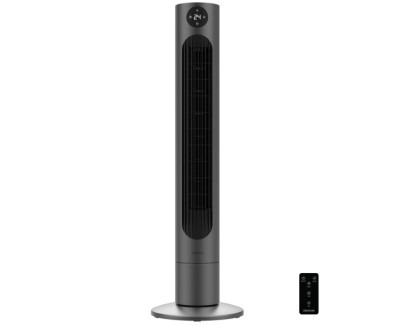 Cecotec EnergySilence 800 Skyline Smart Ventilador de Torre de 36\" de Altura - 60W - Control Tactil - Temporizador - Oscilacion 60&ordm; - Pantalla LED - Asa de Transporte - Color Negro y Gris