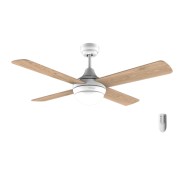 Cecotec EnergySilence Aero 4250 DC Fresh Ventilador de Techo con 4 Aspas de Madera Reversibles y Luz - 40W - Diametro de 42\" - 3 Tonos LED - Modo Invierno - Temporizador - Acero Inoxidable