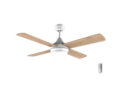 Cecotec EnergySilence Aero 4250 DC Fresh Ventilador de Techo con 4 Aspas de Madera Reversibles y Luz - 40W - Diametro de 42\" - 3 Tonos LED - Modo Invierno - Temporizador - Acero Inoxidable