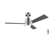 Cecotec EnergySilence Aero 4850 Style Steel Ventilador de Techo con 3 Aspas y Luz Integrada - 30W - Diametro de 48\" - LED - 6 Velocidades - Modo Invierno - Modo Natural Breeze - Acero Inoxidable