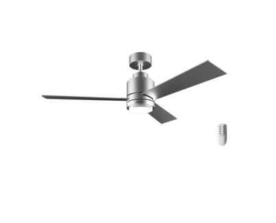 Cecotec EnergySilence Aero 4850 Style Steel Ventilador de Techo con 3 Aspas y Luz Integrada - 30W - Diametro de 48\" - LED - 6 Velocidades - Modo Invierno - Modo Natural Breeze - Acero Inoxidable