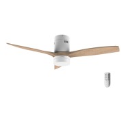 Cecotec EnergySilence Aero 5600 Classic Ventilador de Techo con 3 Aspas y Luz LED Integrada - 40W - Diametro de 52\" - 6 Velocidades - Modo Invierno - Temporizador - Mando a Distancia - Color Blanco