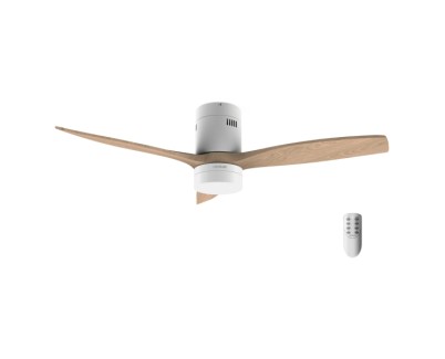 Cecotec EnergySilence Aero 5600 Classic Ventilador de Techo con 3 Aspas y Luz LED Integrada - 40W - Diametro de 52\" - 6 Velocidades - Modo Invierno - Temporizador - Mando a Distancia - Color Blanco