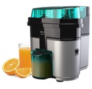 Cecotec EssentialVita Twice Black Exprimidor Electrico 90W - Vaso de 0.5L - Doble Cabezal y Cortador - Filtro para Pulpa