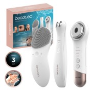Cecotec FaceCare SkinRoutine Pack de Cuidado Facial - Limpiador con Doble Cara - Vibracion para Limpieza Profunda - Intensidad Ajustables - Funcion Calor - Diadema - Color Blanco