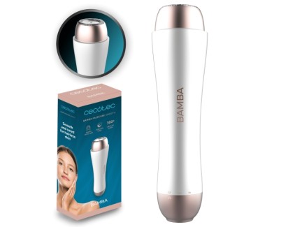 Cecotec FaceCare Smooth Depiladora Facial - Acero Inoxidable - Apto para Todo Tipo de Vello - Cuchilla Circular - Proteccion IPX5 - Tapa Protectora - Limpieza Sencilla - Color Blanco