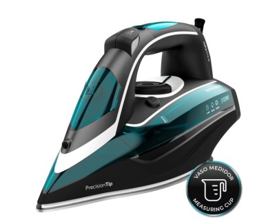 Cecotec Fast and Furious 6050 X-Treme Plancha de Ropa - 3100W - Bomba Automatica - Suela Ultradeslizante - Tactil - Vapor Continuo 75g/min - Golpe de Vapor 285g/min - Autoapagado - Color Negro y Verde