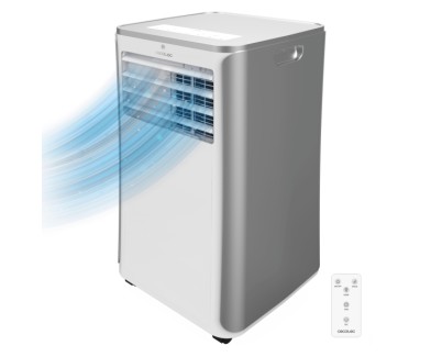 Cecotec ForceClima 9100 Aire Acondicionado Portatil - 1010W - 2250 Frigorias - Capacidad 9000 BTU - Silencioso - Cobertura hasta 25m2 - 4 Modos - Gas Ecologico R-290 - Color Gris y Blanco