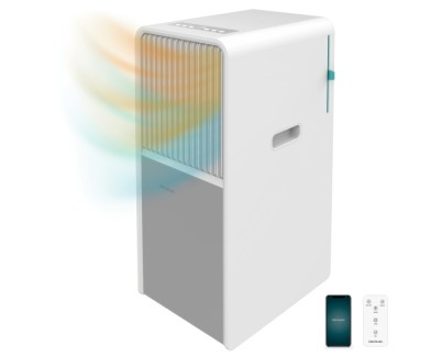 Cecotec ForceClima 9550 Aire Acondicionado Portatil - 2250 Frigorias - 9000 BTU - Cobertura hasta 25m2 - Bomba de Calor - WiFi - Pantalla LED - Color Blanco y Gris