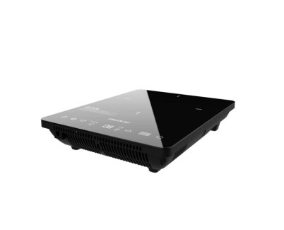Cecotec Full Crystal Onyx Placa de Induccion Portatil - 2000W - Temperatura de 60 a 260&deg;C - Cristal Esmaltado - Tactil - Temporizador - Diametro hasta 28cm - Regulable - 35x28x7cm - Color Negro