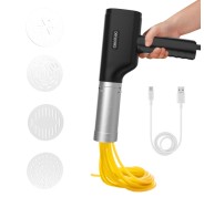 Cecotec Fun EasyPasta Maquina para Pasta y Churros - 40W - Portatil - Capacidad de 200g - Incluye 3 Discos para Pasta - Disco Exclusivo para Churros - Inalambrico - 50 Usos por Carga - Color Negro