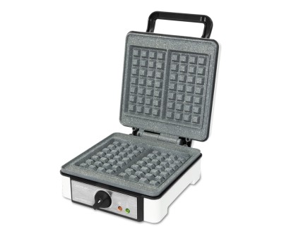 Cecotec Fun Gofrestone Double Gofrera 1200W - Capacidad para 2 Gofres - Revestimiento Antiadherente RockStone - Termostato Regulable - Gofres Gran Formato