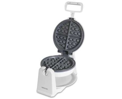 Cecotec Fun Gofrestone Sphere Gofrera 1000W - Revestimiento Antiadherente RockStone - Dise&ntilde;o Circular - Rotacion 180&ordm; para Optimizar el Uso - Indicador Luminoso - Proteccion Sobrecalentamiento