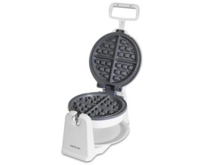 Cecotec Fun Gofrestone Sphere Gofrera 1000W - Revestimiento Antiadherente RockStone - Dise&ntilde;o Circular - Rotacion 180&ordm; para Optimizar el Uso - Indicador Luminoso - Proteccion Sobrecalentamiento