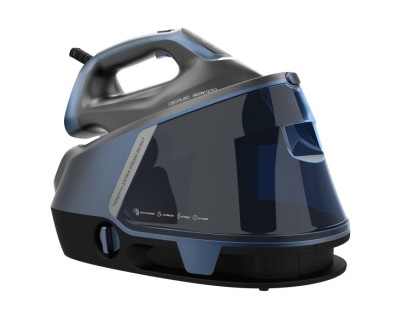 Cecotec H-3000 Station Geyser Centro de Planchado - 3000W - Vapor Continuo 155g/min - Suela Ceramica - Sistema Antigoteo - Pantalla Tactil - Antical - Apagado Automatico Seguro - Color Negro y Gris