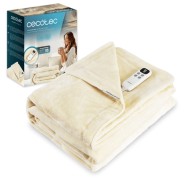 Cecotec HeatConfort Calma Manta Electrica - 115W - Tecnologia PTC y NTC - 10 Niveles de Calor - Temporizador - Apagado Automatico - Controlador Extraible - Lavable a Maquina - 160x130cm - Color Beige