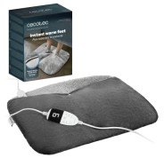 Cecotec HeatConfort FootWarmer Deluxe Calientapies Electrico - 2 Compartimentos Ajustables - Base Antideslizante - 6 Niveles de Temperatura - Temporizador Programable - 55x45cm - Color Gris Oscuro