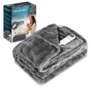 Cecotec HeatConfort Noa Manta Electrica - 115W - Apagado Automatico - Piel Sintetica y Franela - 10 Niveles de Calor - Control LCD Extraible - Lavado Facil - 160x130cm - Color Gris Oscuro