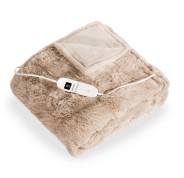 Cecotec HeatConfort ThermalBlanket Coral Manta Electrica - 160W - 9 Niveles de Temperatura - Forro Polar y Coral - Indicador LCD - Apagado Automatico - Lavable a Maquina - 200x180cm - Color Marron