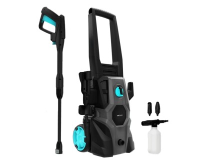 Cecotec HydroBoost 1400 EasyGo Hidrolimpiadora - 1400W - Presion 105bar - Caudal 426l/h - Botella de Jabon - Bomba de Aluminio - Incluye Manguera, Lanza y Boquillas - Color Negro y Azul